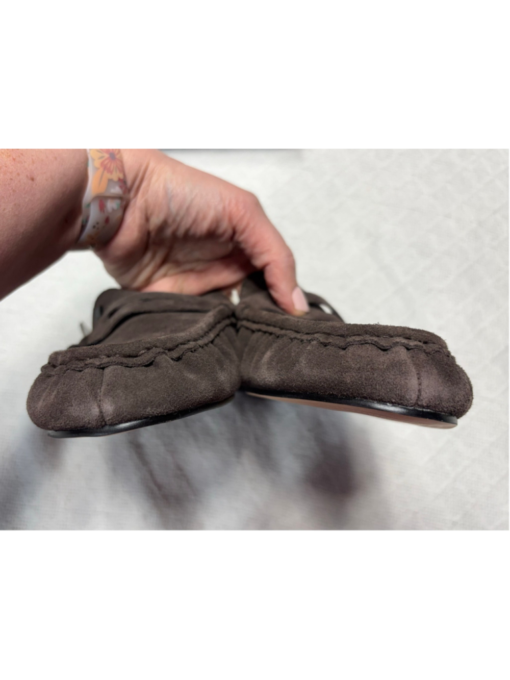 Jason Wu Meeky Suede Penny Loafer Mules Chocolate Kid Suede Flats NWT Size 8.5 - Picture 6 of 9
